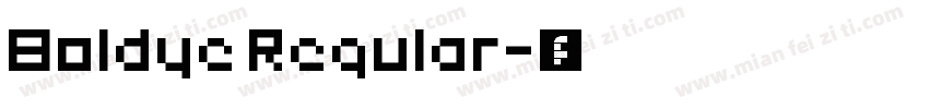 Boldye Regular字体转换